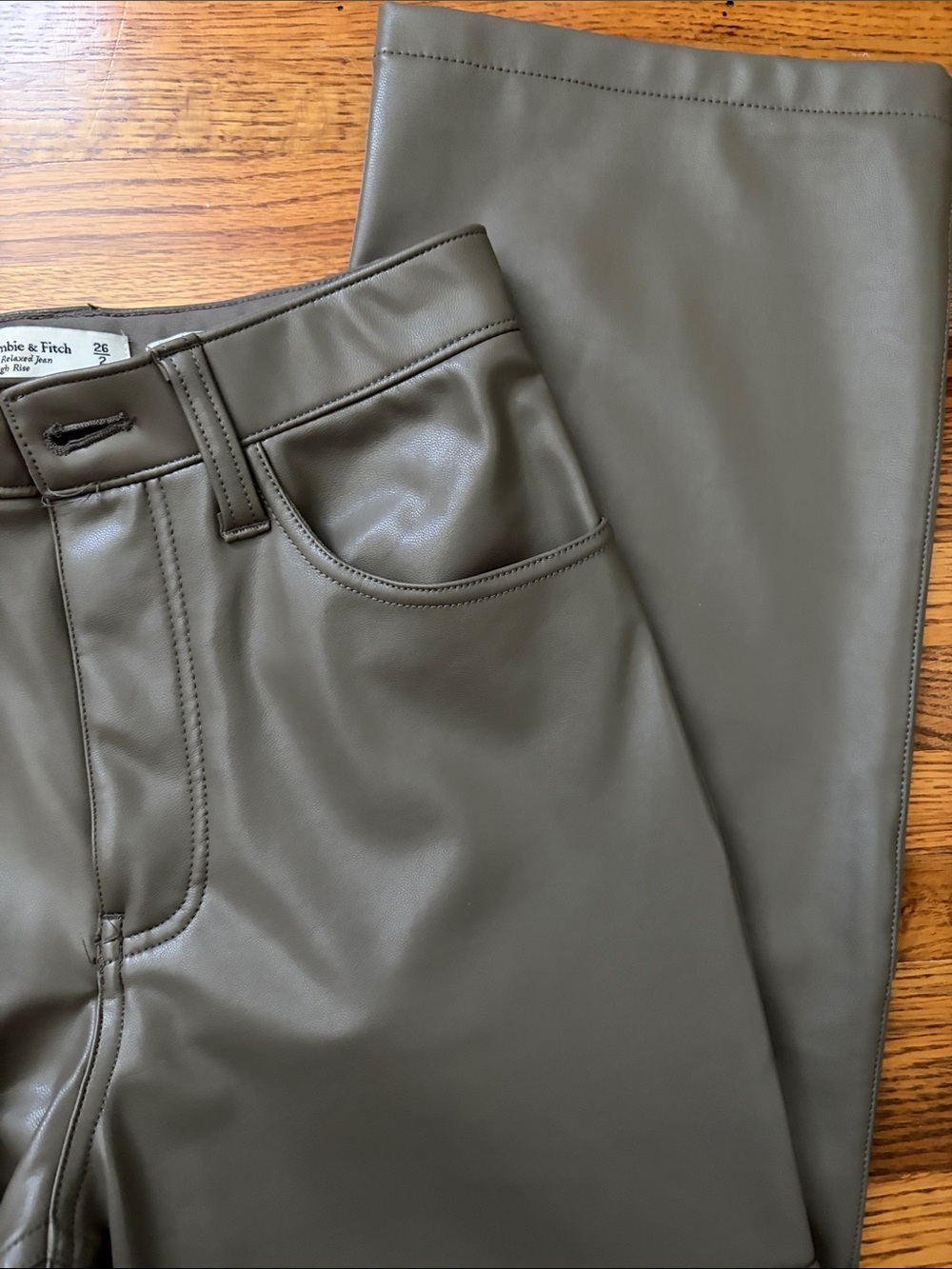 Abercrombie Faux Leather Pants - Picture 3 of 6